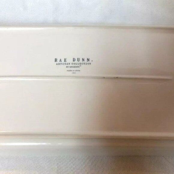 Rae Dunn‘Tis The Season holiday Platter 15' X '6 red and white cookie dessert - Picture 3 of 5